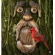 thumbnail image 1 of Decoración de rostro para árbol Tree Poetry, comedero para pájaros de poliresina para exterior, 1 of 8