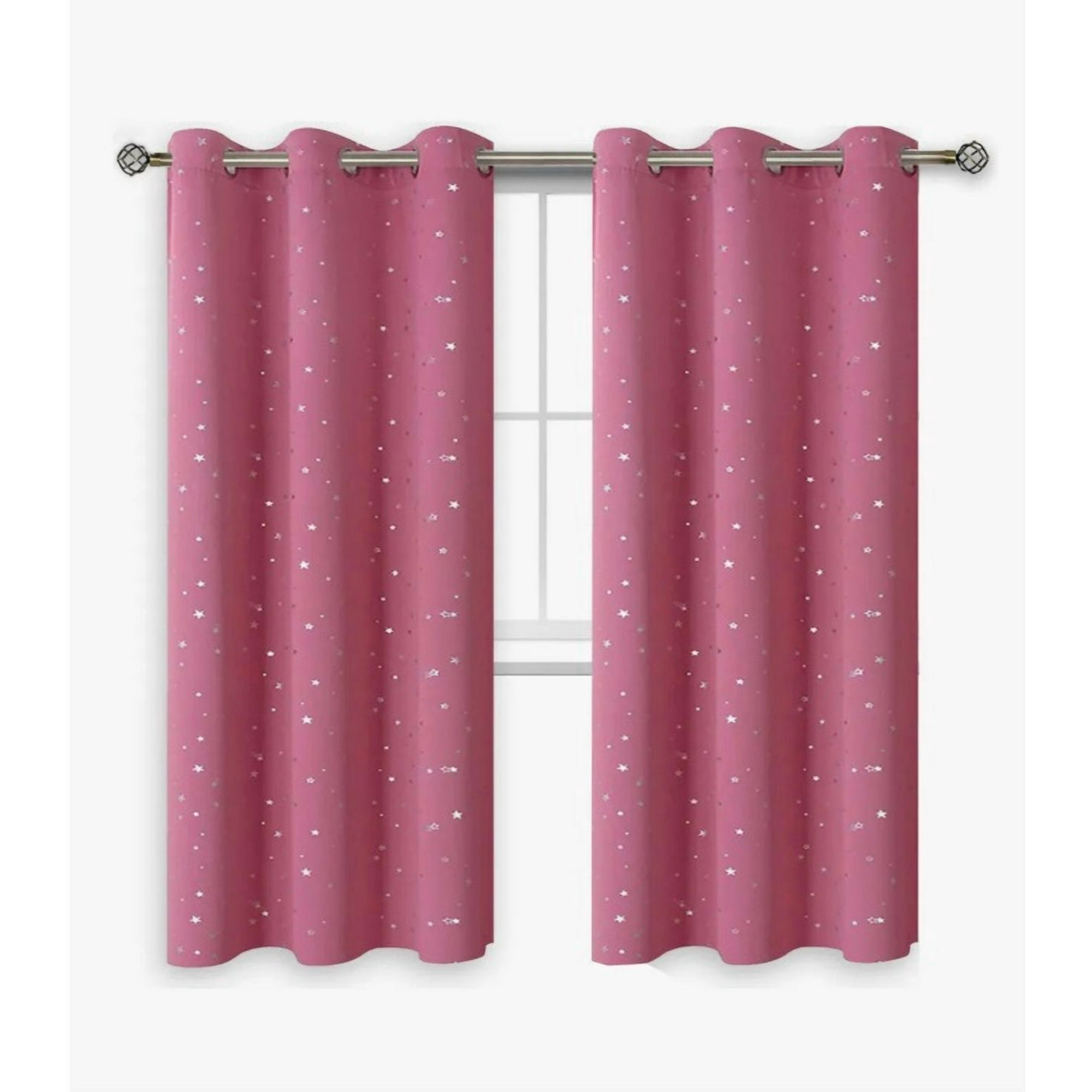 Atlas - Cortina Infantil Semi Blackout 1 Paño Rosa