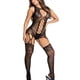 thumbnail image 3 of Sexy Floral Lace Bodysuit, See Through Hollow Out Bodystocking & Garter Stockings, Women's Sexy Lingerie & Underwear, 3 of 3