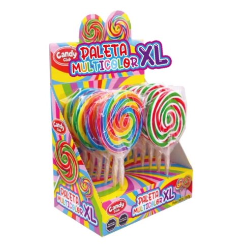 Paleta De Caramelo Candy Club Tamaño Xl X12 Unidades