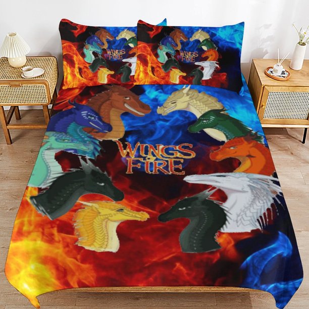 Wings Of Fire WOF Comforter Set 3 Pieces Quilt Cover Set Soft Bedding Sets for All Seasons