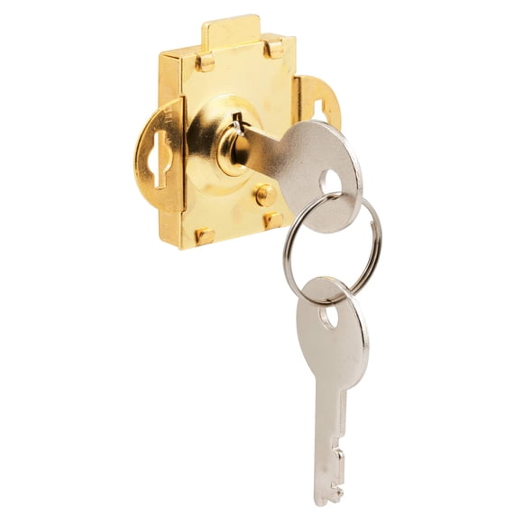 Cerradura para buzón PRIME-LINE S 4048, acero chapado en latón, 0,5 cm