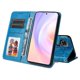 thumbnail image 4 of Funda tipo cartera FOXDOCK para Huawei Nova 9 SE , diseño girasol en relieve, cuero PU, cierre magnético, soporte y tarjetero, 4 of 5