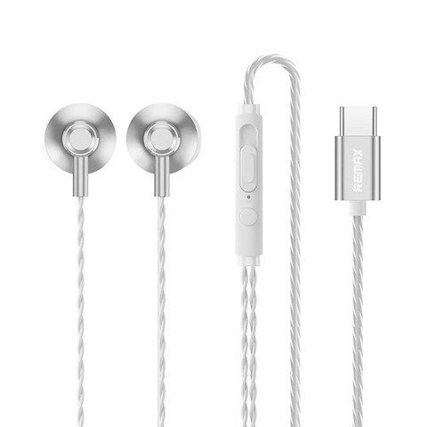 Audífonos Remax Rm-711A Tipo-C Plateado