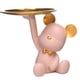thumbnail image 5 of Figura de oso de resina, estatua de animales, bandeja para servir, decoración moderna para el hogar, organizador de objetos diversos , Rosado, 5 of 5