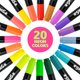 thumbnail image 2 of Juego de rotuladores para tela U.S. Art Supply Super Markers, 20 colores neón, 2 of 6