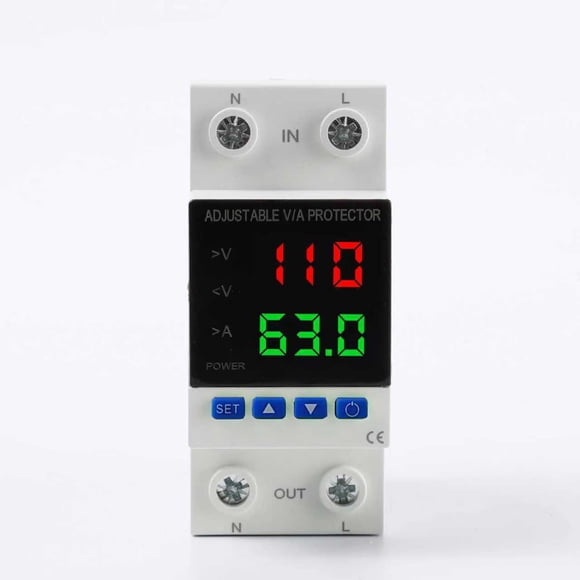 Protector de voltaje inteligente aeliussine AC 110V 220V/DC 80-300V