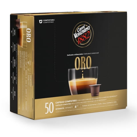Caffe Vergnano - 50 Capsulas Èspresso1882 Arábica Oro