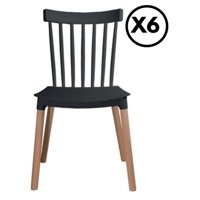 Moadchile - Pack 6 Sillas Windsor Negras
