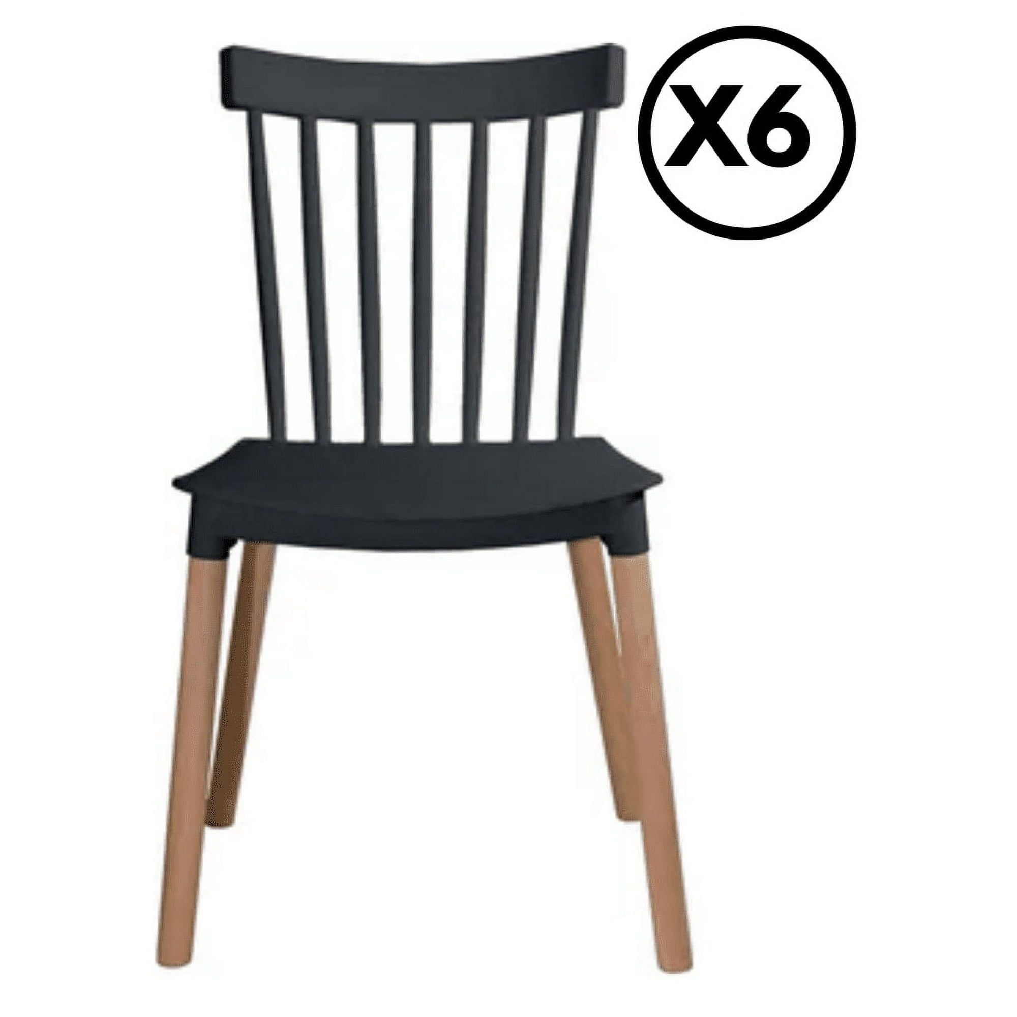 Moadchile - Pack 6 Sillas Windsor Negras