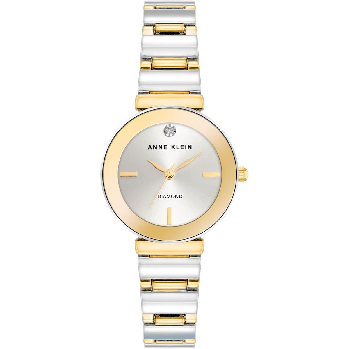 Reloj Mujer Anne Klein Akn2435svtt Diamante Pulsera Bicolor