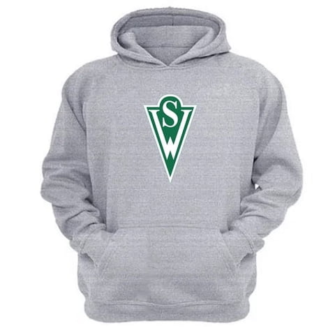 Genérico - Polerón Canguro Santiago Wanderers Gris Claro Talla L Unisex