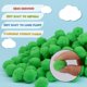thumbnail image 3 of Pompones MORFEN verdes de 2,5 cm – Set de 150 piezas para manualidades, 3 of 7