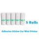 thumbnail image 1 of Mini Printer Paper 57mm Width Color White Continuous Paper Self-Adhesive Transparent Sticker Rolls For Portable HD Photo Printer, 1 of 4