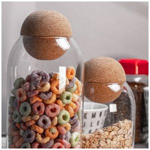 Disparo - Set 2 Botellas Frascos Contenedor 570Ml Vidrio 10Cm Tapa