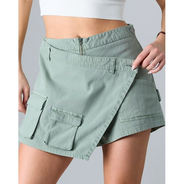 Falda Short Mujer Canvas procesado XS3732 Polemic