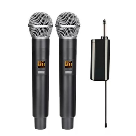 Philco - Kit 2 Microfonos Inalambricos Recargables Uhf 60M