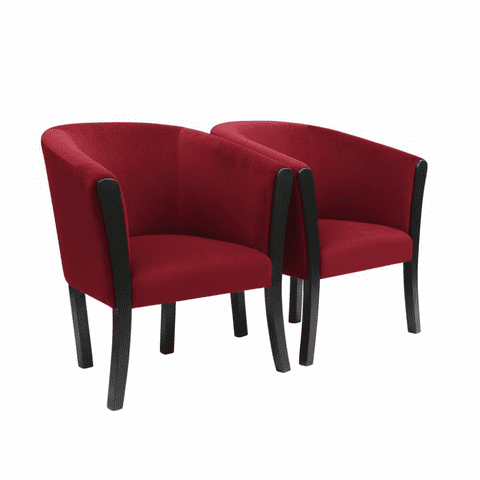 Muebles New - Sitiales Americano Rojo Felpa