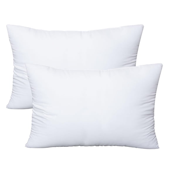 Almohada OKBA 30x51 cm Blanca - Juego de 2 con funda de algodón