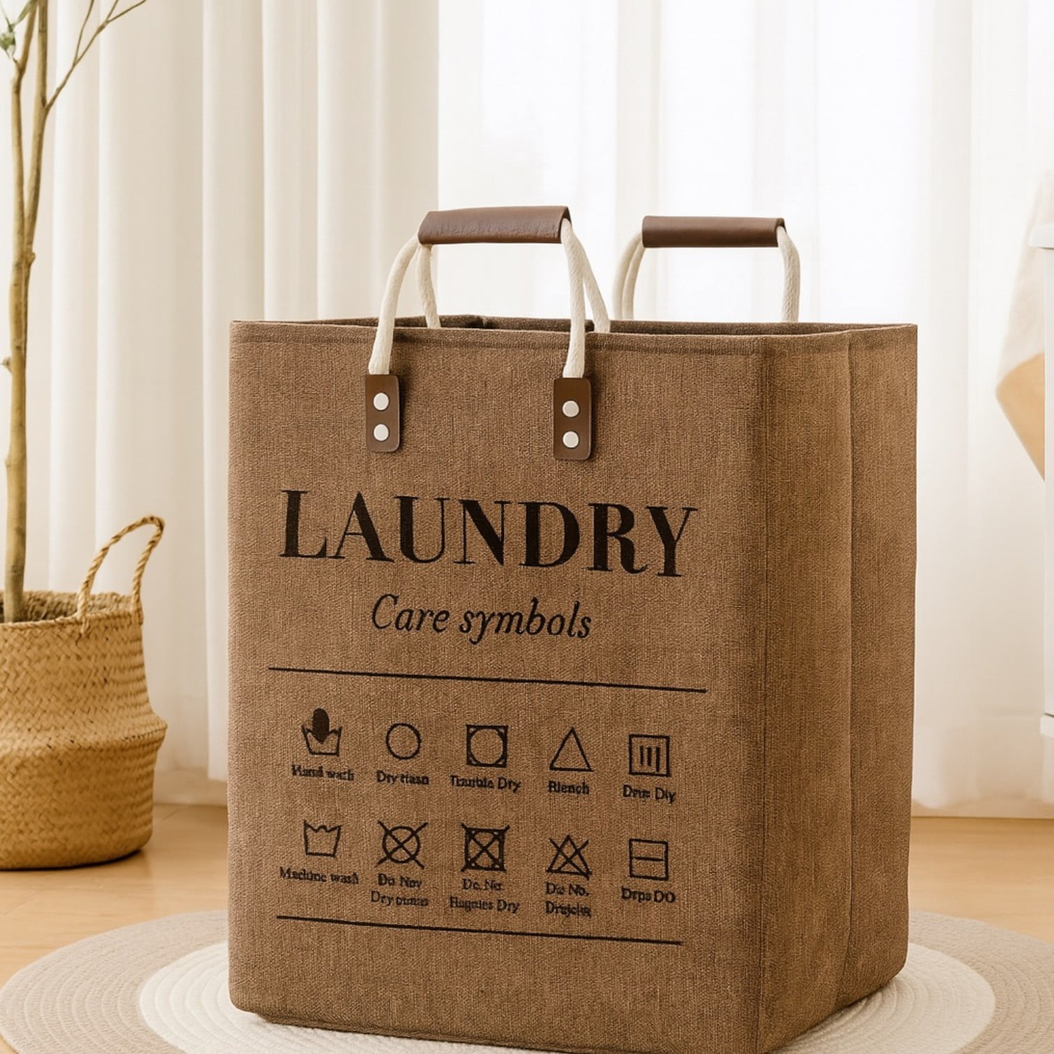 Genérico - Cesta Canasto Para Ropa Sucia Diseño Deluxe Marron