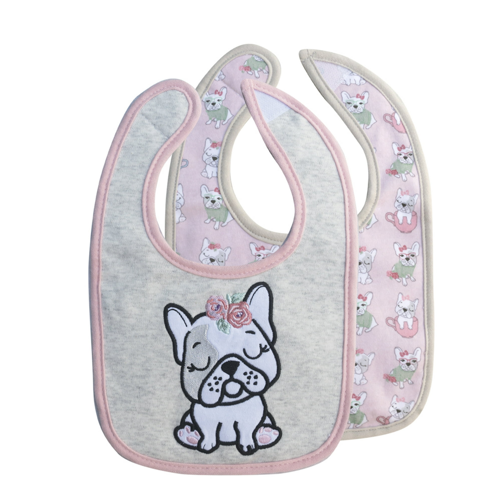 Pumucki - Set De 3 Baberos Impermeables Diseño Bulldog