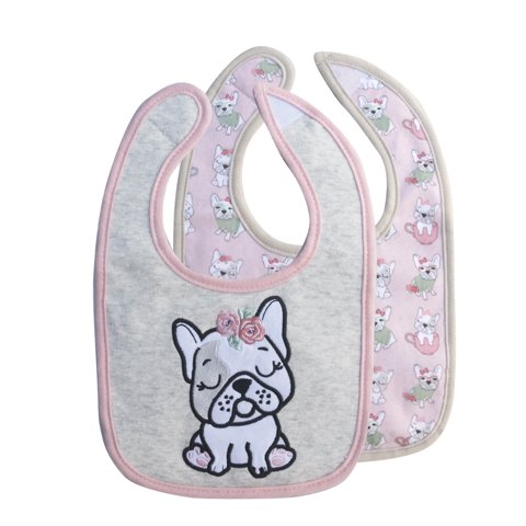 Pumucki - Set De 3 Baberos Impermeables Diseño Bulldog