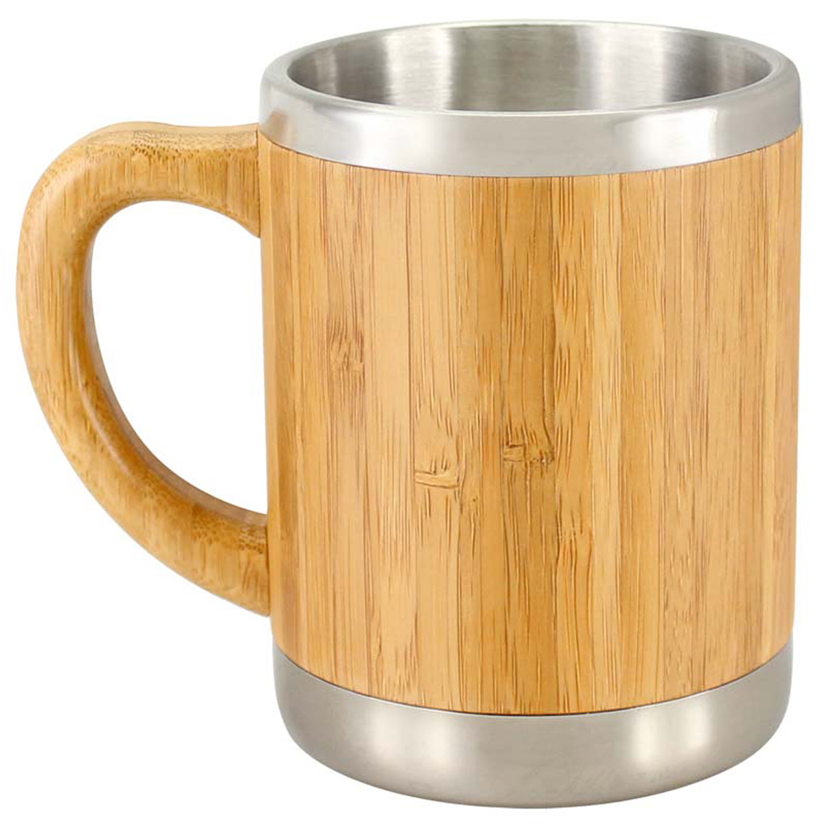 Importclick - Mug Taza Madera Bambú Con Asa Ecológico 350 Ml