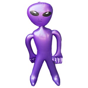 Magideal - Alien Inflable, Juguetes Alienígenas Inflados, Figuras Inflables Novedosas De Pvc, Accesorios Para Cumpleaños, Halloween, Fiesta Temática Del Espacio Púrpura