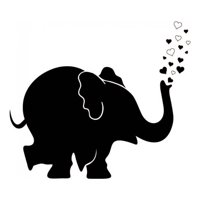 Rienda Libre Graphics - Decomural Elephant Hearts Childrens Nursery Ws-44172