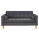 thumbnail image 1 of Sofa Retro 3 Cuerpos Felpa 01 Gris, 1 of 5