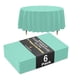 thumbnail image 1 of Exquisite Mantel Redondo de Plástico Menta Premium, 66% Más Grueso, 0,5 mil, Paquete de 6, 84 pulgadas, Descartable y Resistente al Desgarro, 1 of 7