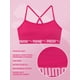thumbnail image 4 of Bra Puma para niñas, paquete de 2 unidades, sin costuras, nailon y elastano, rosa brillante, 4 of 5