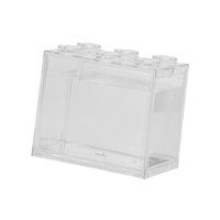 Ioensy - Betta Fish Tank Garden Escritorio Adorno Mesa Centros De Mesa Fish Basket Aquarium Clear