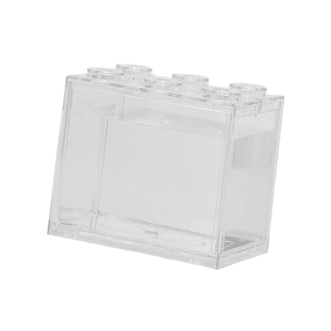 Ioensy - Betta Fish Tank Garden Escritorio Adorno Mesa Centros De Mesa Fish Basket Aquarium Clear