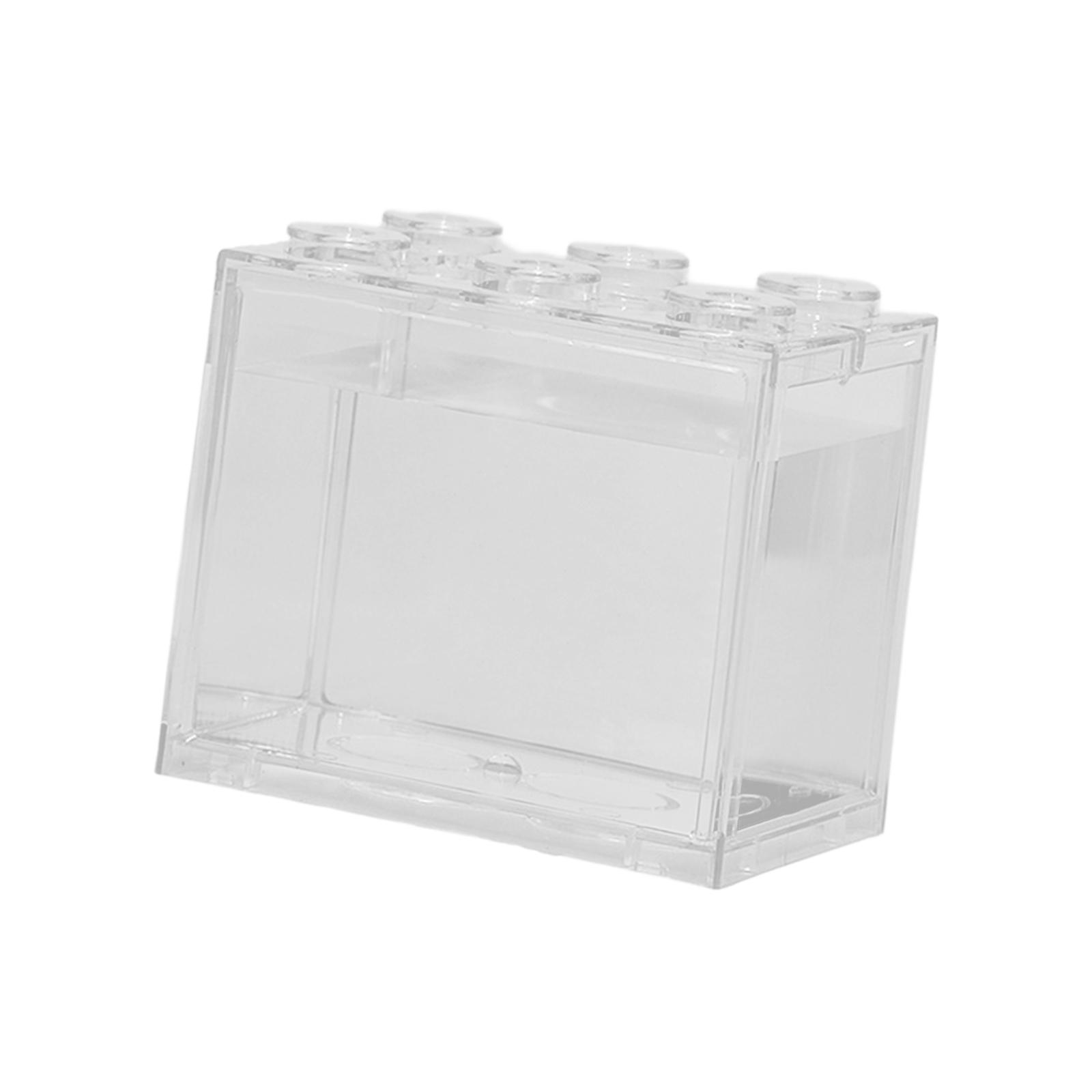 Ioensy - Betta Fish Tank Garden Escritorio Adorno Mesa Centros De Mesa Fish Basket Aquarium Clear