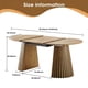thumbnail image 1 of Wooden Dining Table, Flexible and Extendable, Multi-functional and Space-saving, Fashionable Oval Design and Slatted Table Legs, Tea Table or Office Desk, Beautiful and Practical, 1 of 3