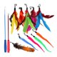 thumbnail image 1 of Funny Cat Feather Teaser Wand Toys Con 10 Recargas Juguete De Entrenamiento Suministros Para Mascotas, 1 of 5