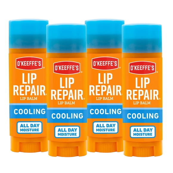 Bálsamo labial O'Keeffe's Cooling Relief Lip Repair (paquete de 4)
