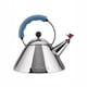 thumbnail image 1 of Hervidor de agua Alessi 9093, diseño con asa y silbato para pájaros, color azul, 1 of 4