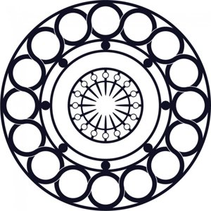 Rienda Libre Graphics - Decomural Circle Optical Illusion 3D Style Ws-18926