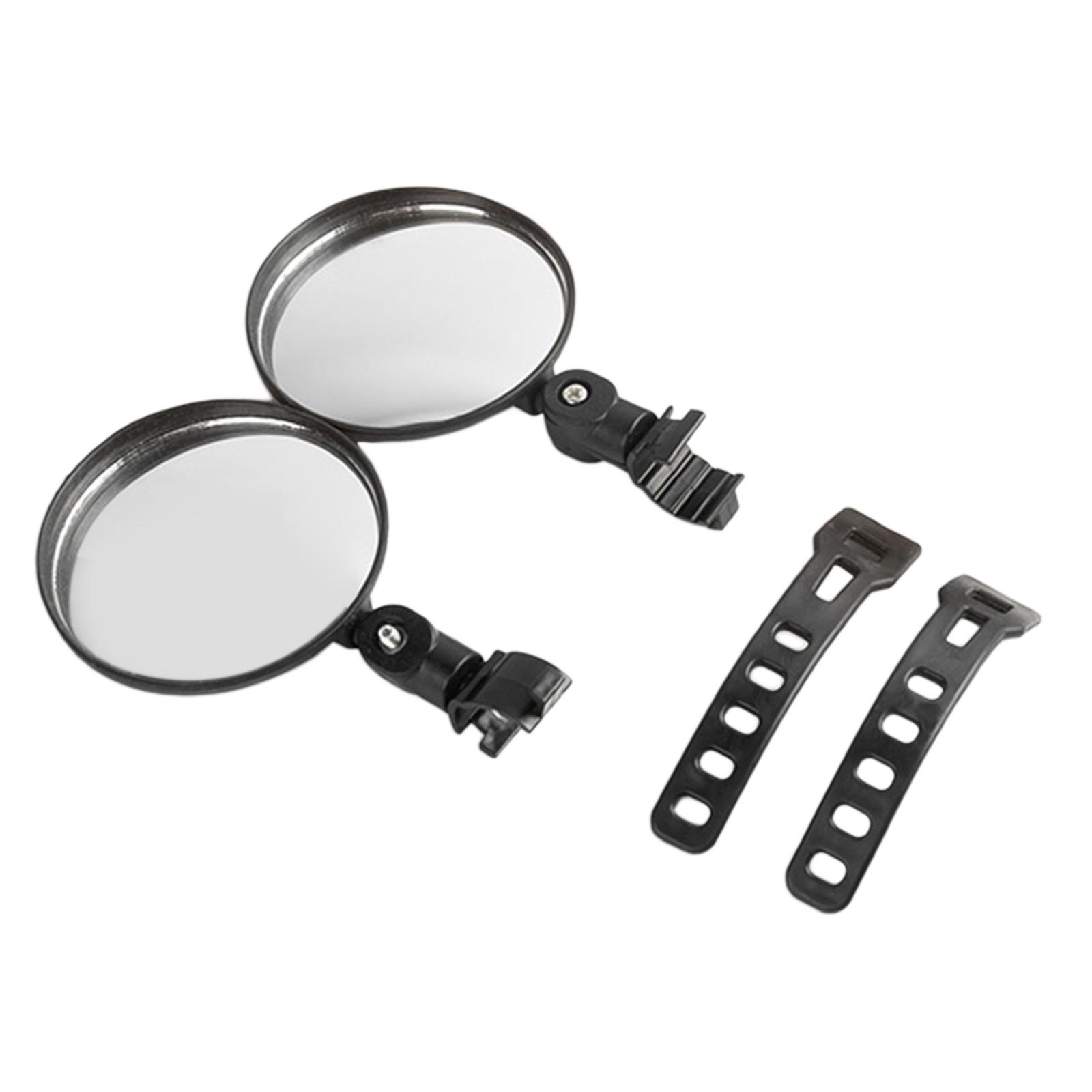 Magideal - 2 Uds. Espejos Para Bicicleta, Espejo Retrovisor Para Ciclismo, Espejo De Cristal Para La Mayoría De Las Bicicletas De Montaña, Espejo Redondo