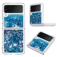 Funda Foxdock Para Sansung Galaxy Z Flip 3 Con Brillo Líquido, Protección Completa Y Soporte De Anillo Giratorio