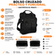 thumbnail image 2 of Bolso Cruzado XL 2503 con 3 Compartimientos y Correa Regulable, 2 of 3