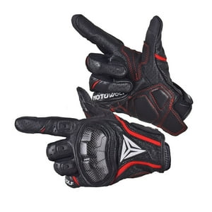 Guantes Para Motociclismo De Cuero Motowolf Mdl0305 - Rojo - Talla 2Xl