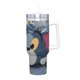 thumbnail image 2 of Tom y Jerry Vaso aislado de acero inoxidable con asa, diseño temático, regalo para familia, amigos y fans; incluye pajita y encaja en el portavasos estándar, 40 oz, 2 of 6