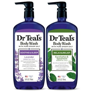 Dr Teal'S - Gel De Baño Dr. Teal'S Con Sal Pura De Epsom, Lavanda Y Eucalipto, 720 Ml