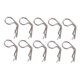 thumbnail image 3 of 10pcs RC Cuerpo Clips Pines R-Pin Para 1/8 1/10 1/12 RC Racing Vehicle Car Decor Silver, 3 of 5