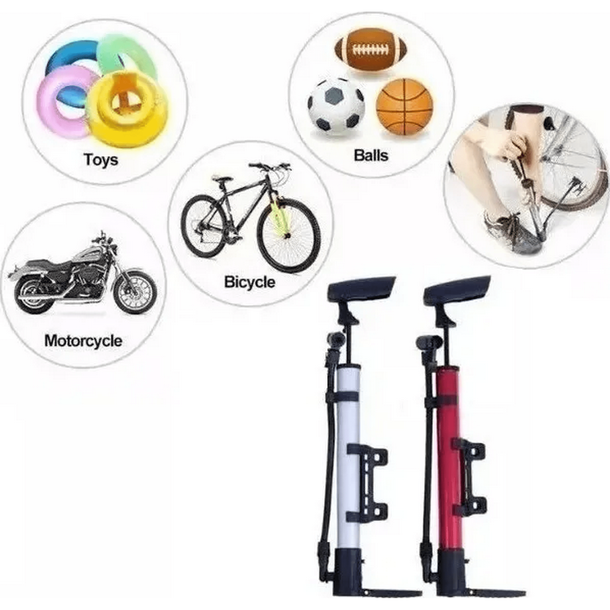 Genérico - Bombin Inflador Manual Para Bicicleta & Multiuso 30 Cm