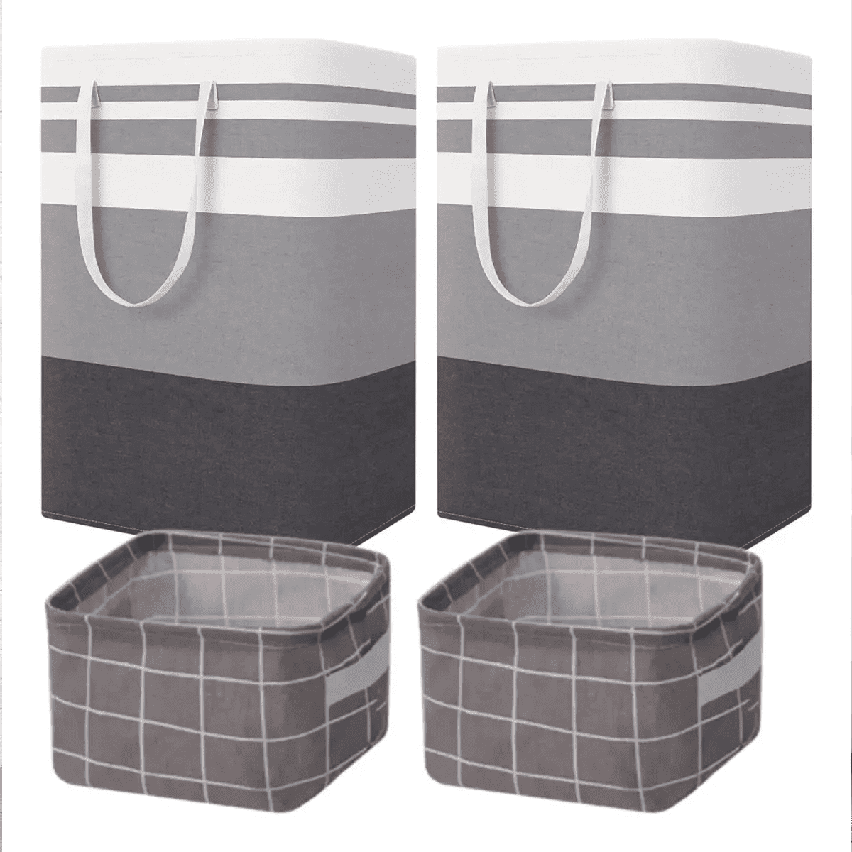 4 Cesto Grande Ropa Belug Sucia Y Lavandería Plegable Gris