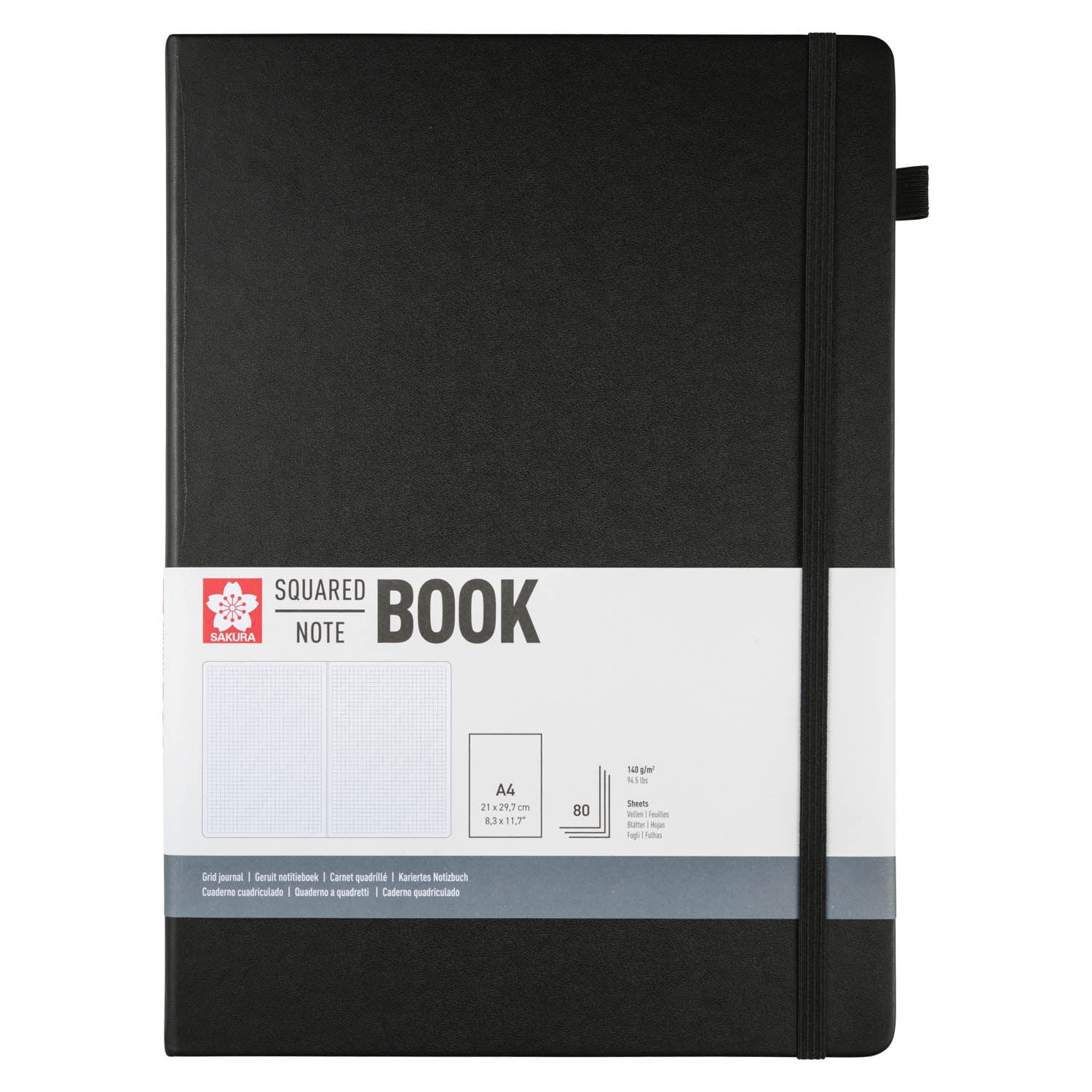 Libreta Sakura Hoja Crema Con Cuadros 21x30cm